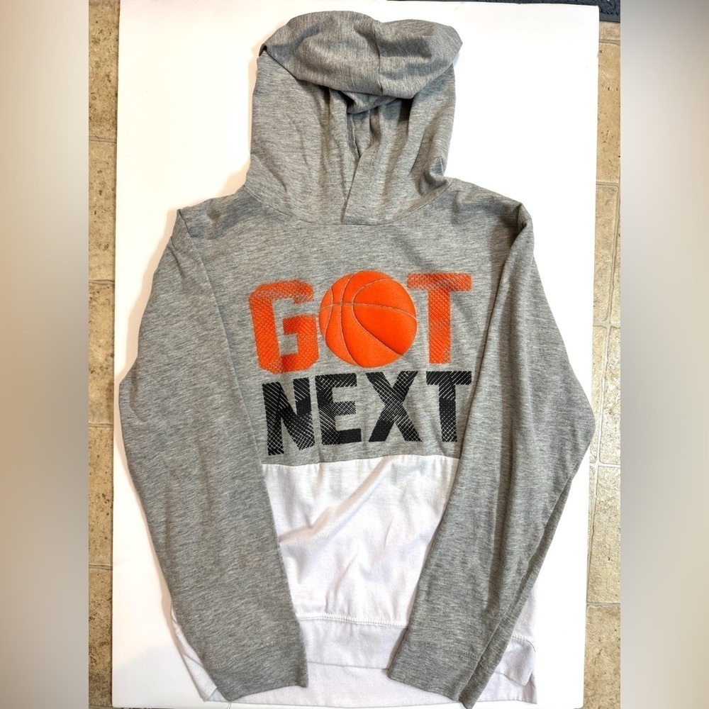 Boys Hind “Got Next” Basketball Hooded Long-Sleeve T-Shirt Sz 10-12
